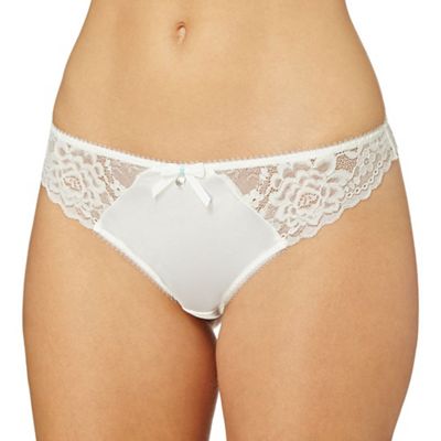 Reger by Janet Reger Ivory lace thong